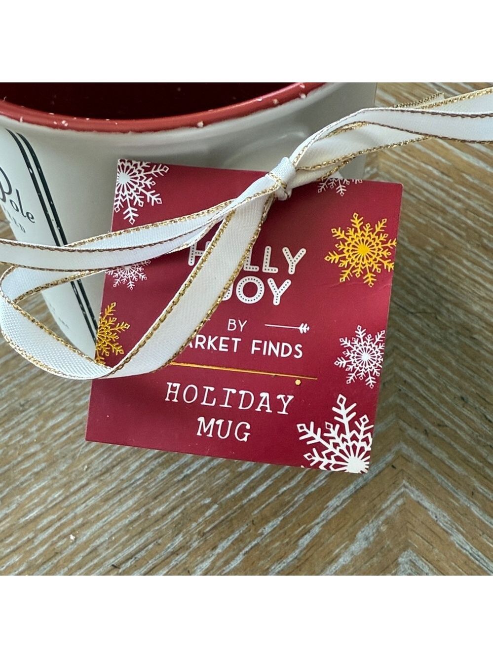 North Pole Reindeer Feed Mug - Red and White by Market Finds - Picture 6 of 6